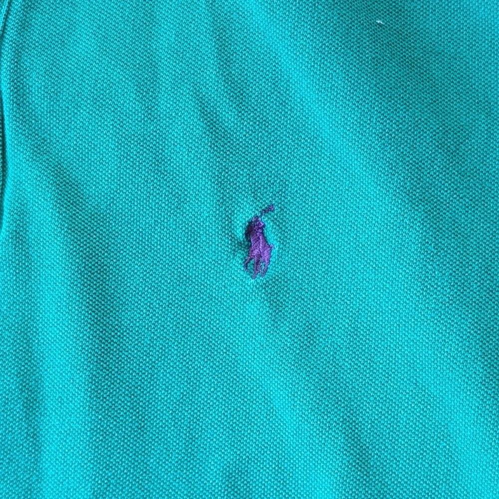 Vintage 90s Polo Ralph Lauren Classic two button polo shirt size medium green